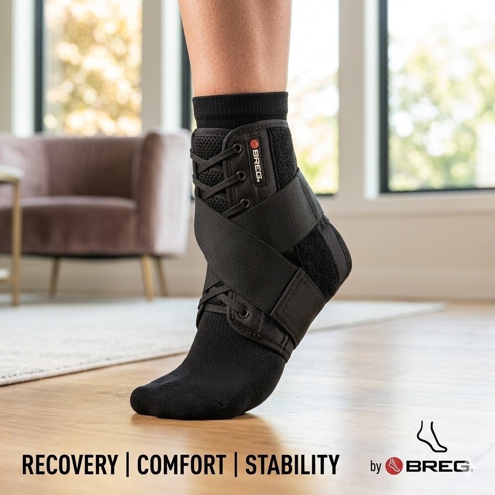 Breg NWOT Lace Up Ankle Brace Straps Medical Grade Orthopedic Support Stabilizer